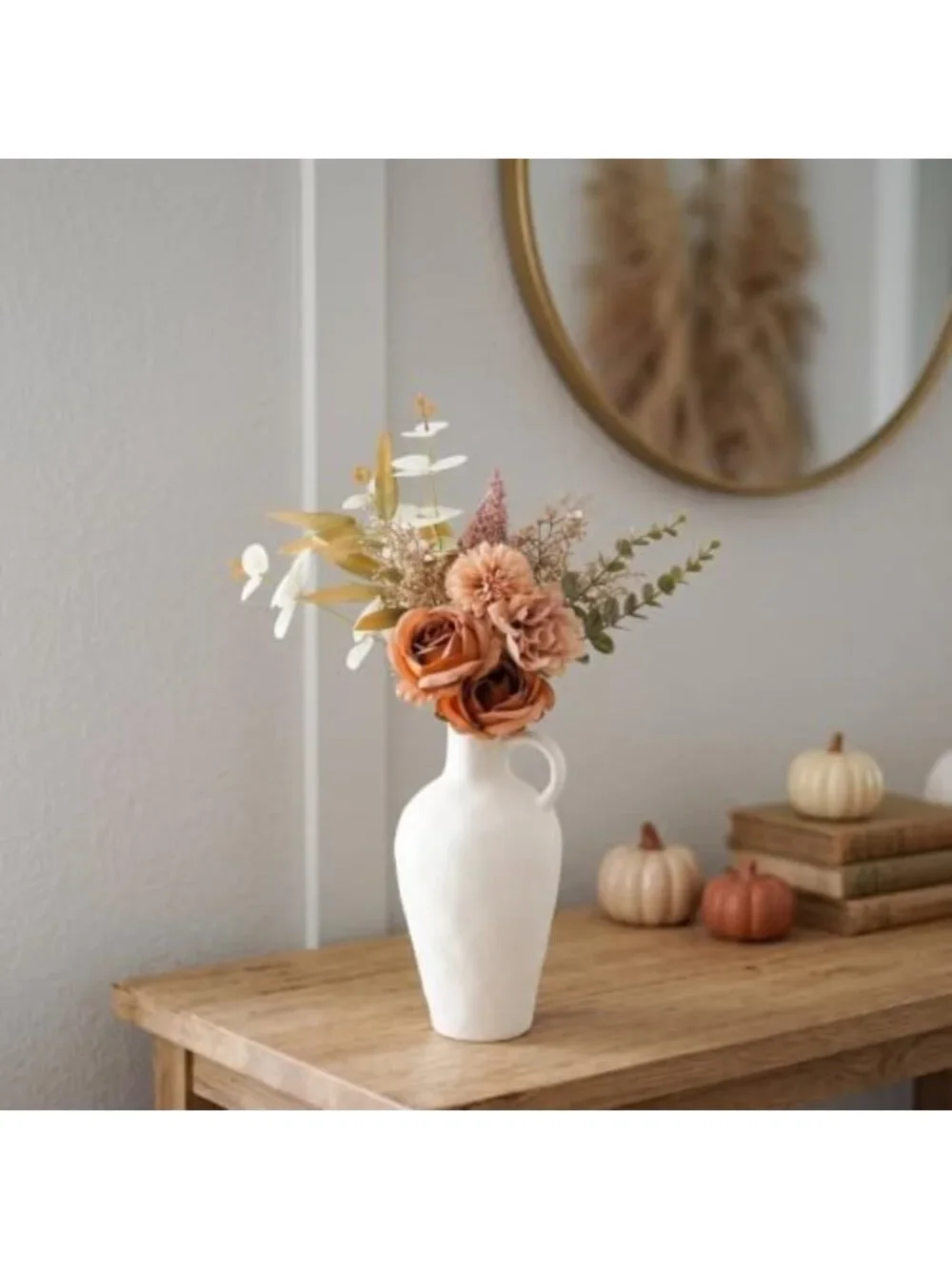 Realistic Faux Silk Flower Bouquet - Vibrant Centerpiece for Home Decor